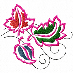 Leaves Embroidery Design 3